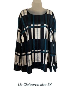 GORGEOUS Liz Claiborne   BLOUSE     PLUS SIZE:   3X    #C